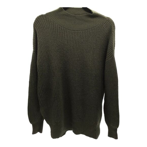 Abound Women’s Small Green Mock Neck Oversized Pullover Sweater NWT - Picture 2 of 16